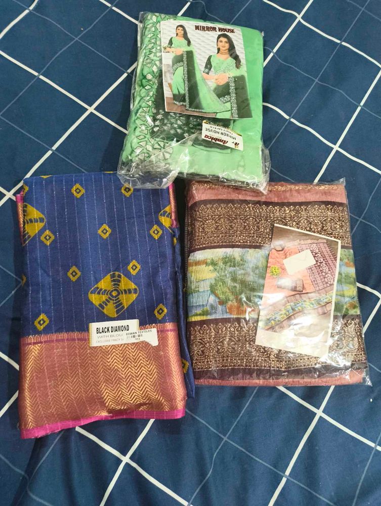 Beautiful Saree Collection - Set of 3 New sarees
