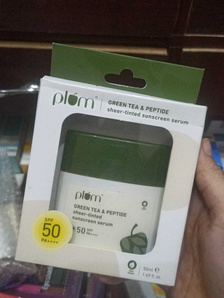 plum green tea &amp; peptide tinted sunscreen