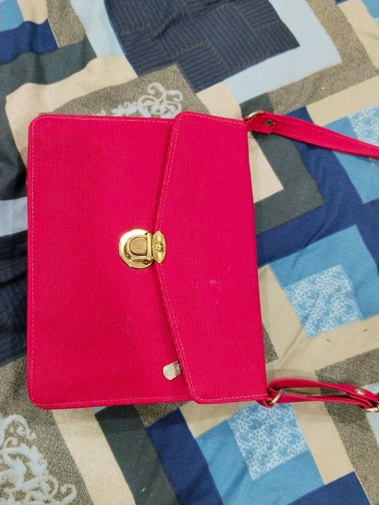 Sling Bag Baby Pink Colour