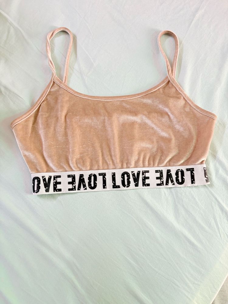 Velvet Sporty Crop Top
