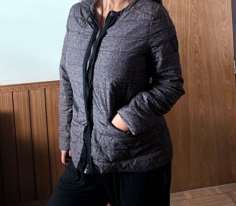🌸Cozy Charcoal Quilted Jacket for Women🌸
