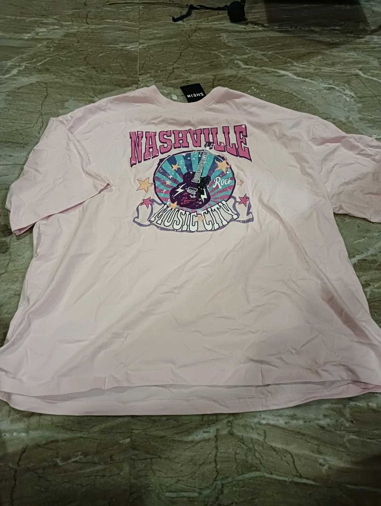 Pink Nashville Music City Graphic T-Shirt