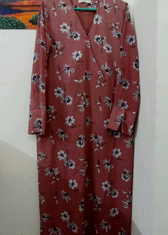 Floral Print Wrap Dress