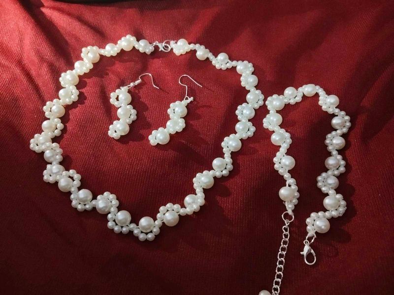 🤍 Handmade Pearl jewellery