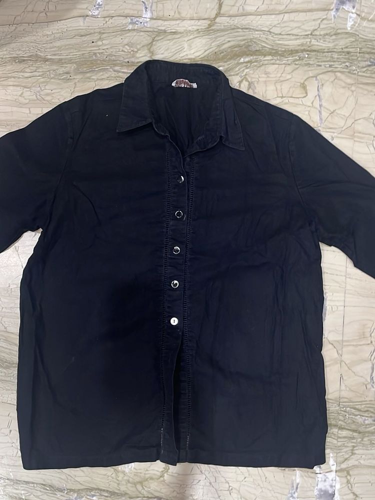 Classic Black Button-Up Shirt