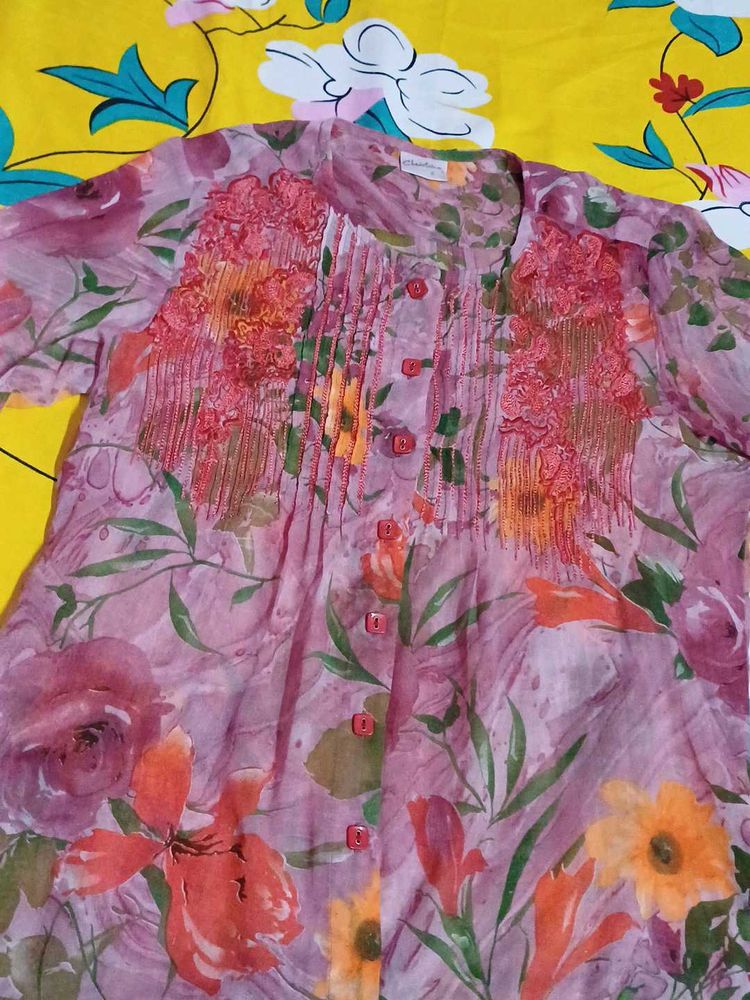 Pink Short Kurta