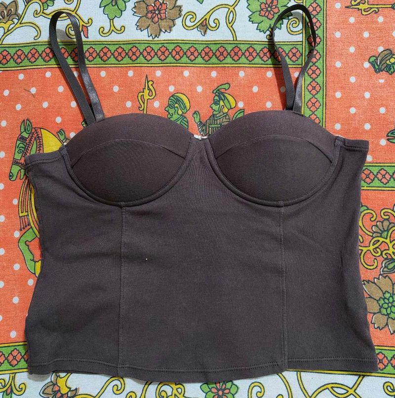 Dark Brown Crochet style top
