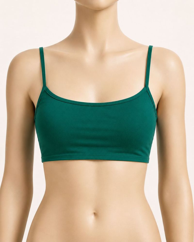 Emerald Green Basic Crop Top