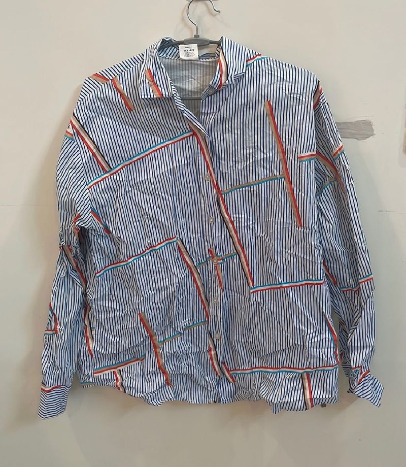 Striped Button-Down Shirt