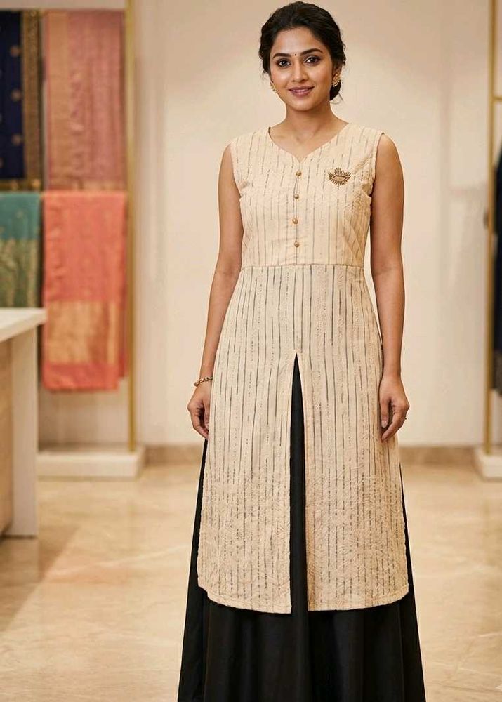 Elegant Striped Gown Dress