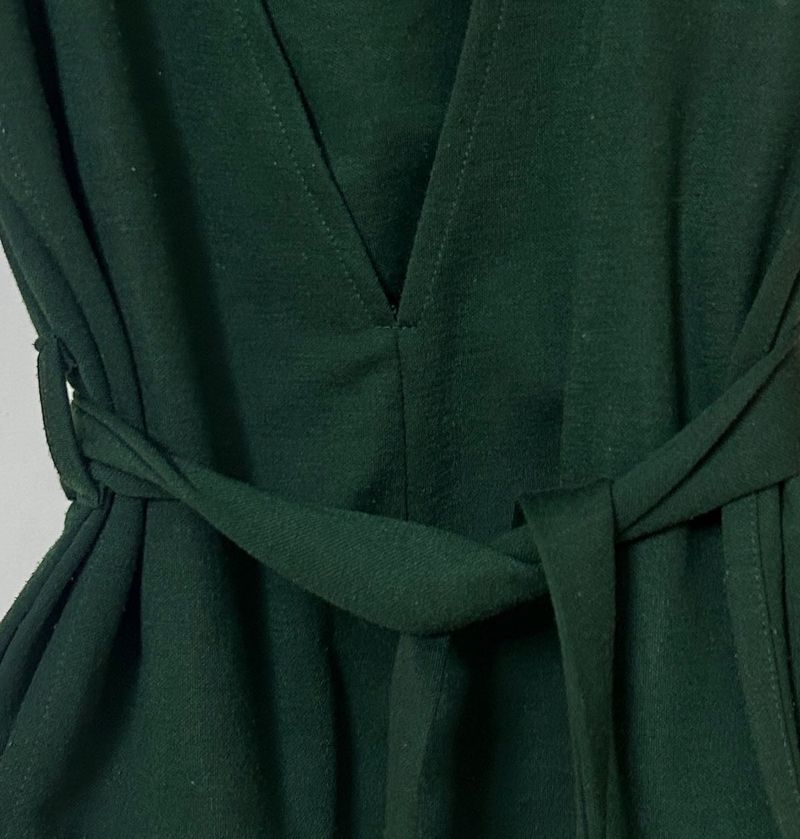 Elegant Green Waist Tie Top