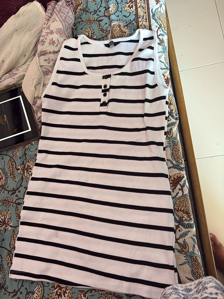 Classic Striped Sleeveless Top