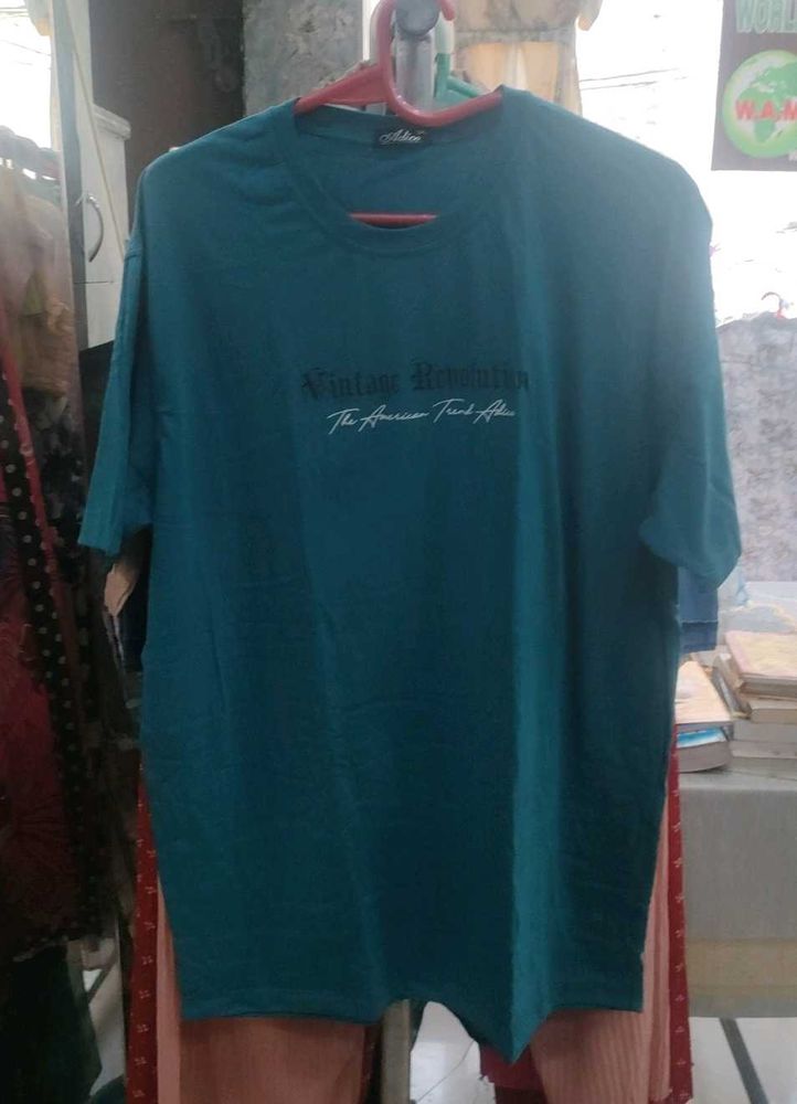 Teal Graphic Print T-Shirt