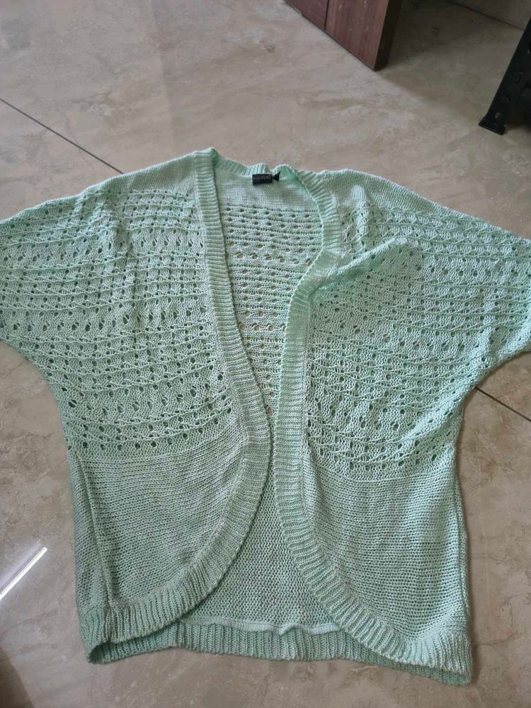 Light Mint Green Knit Cardigan
