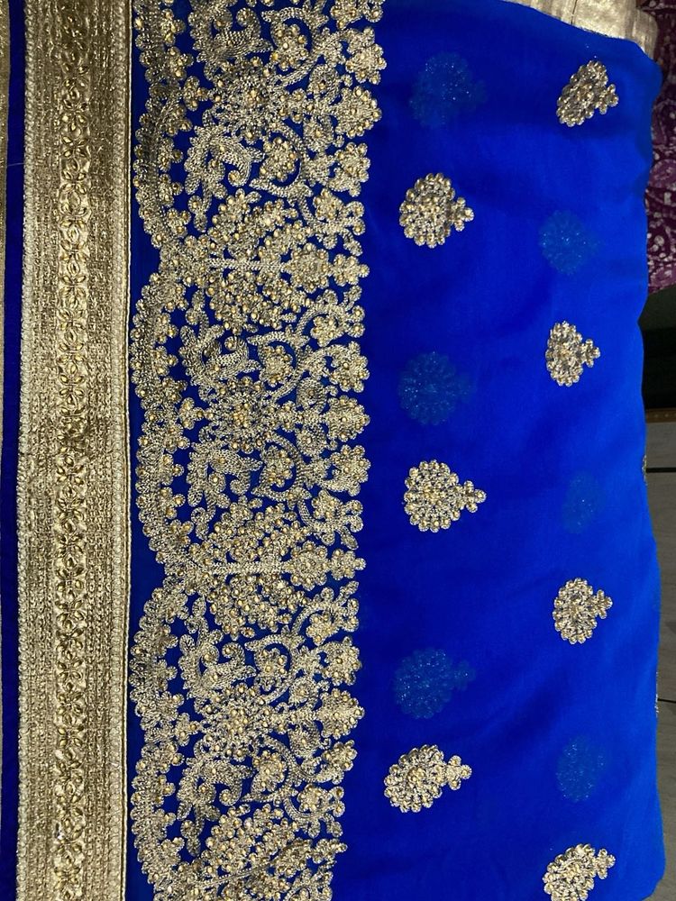 Elegant New Blue 2shade Saree -Rs.2400