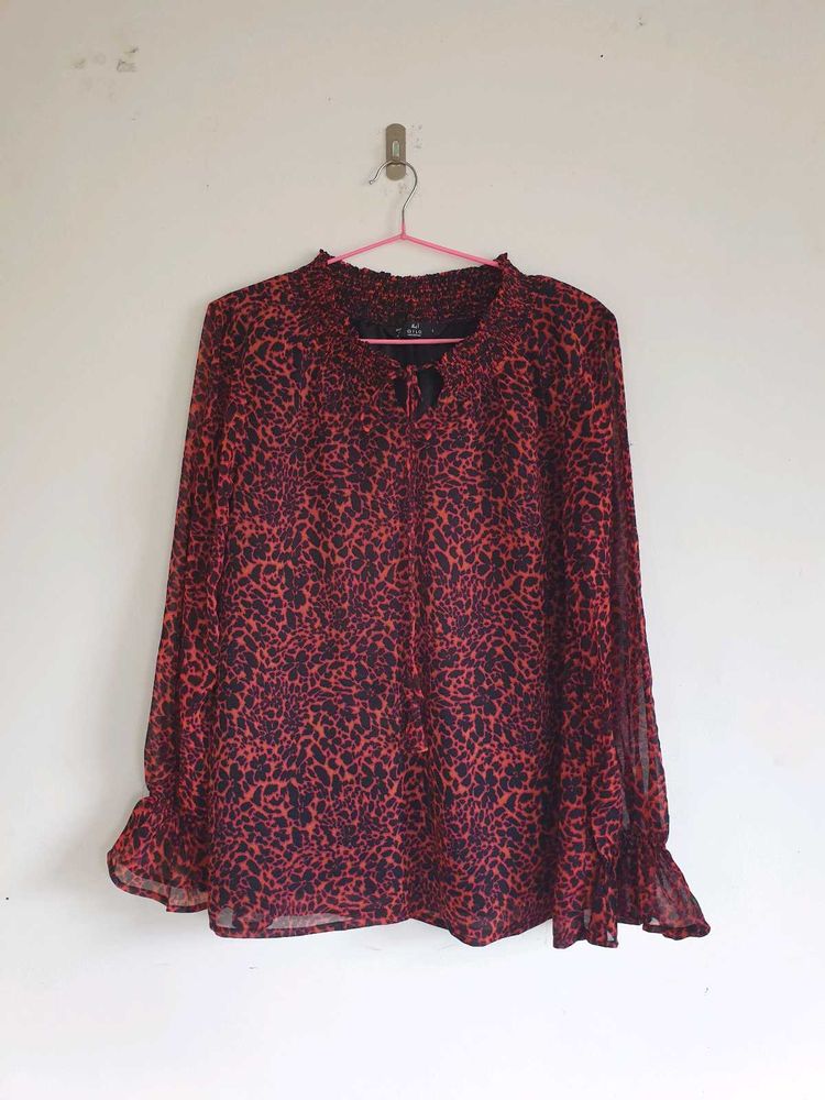 Crimson Poetry Blouse