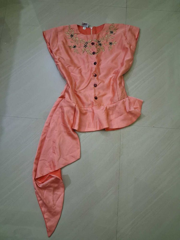 Designer Peach y2k top