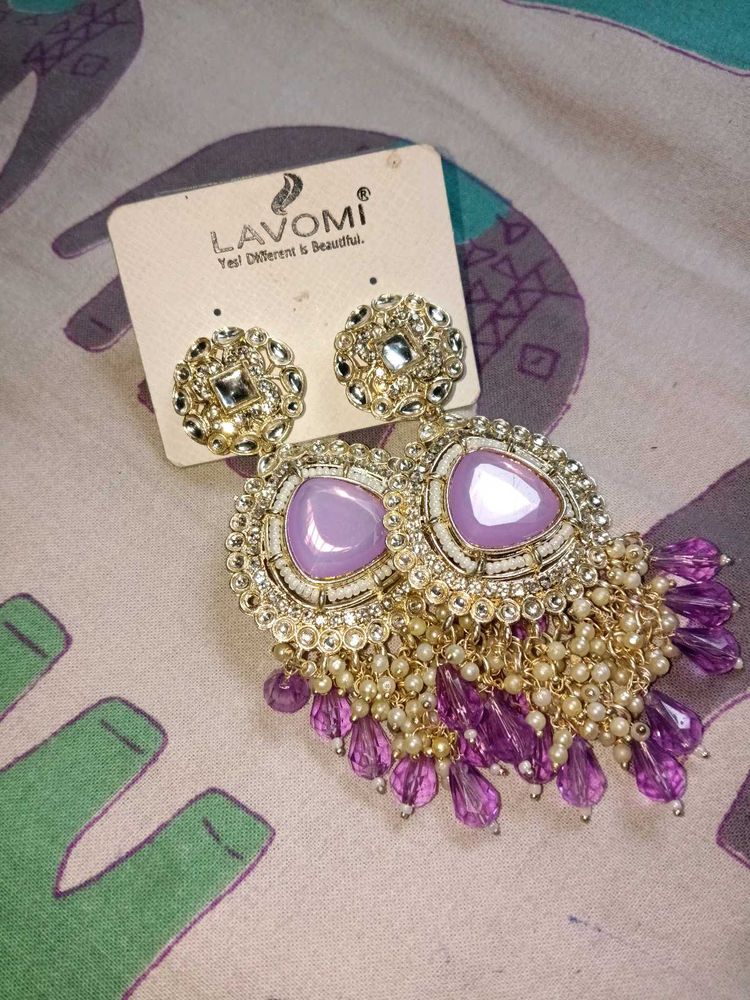 Elegant Lavender Drop Earrings