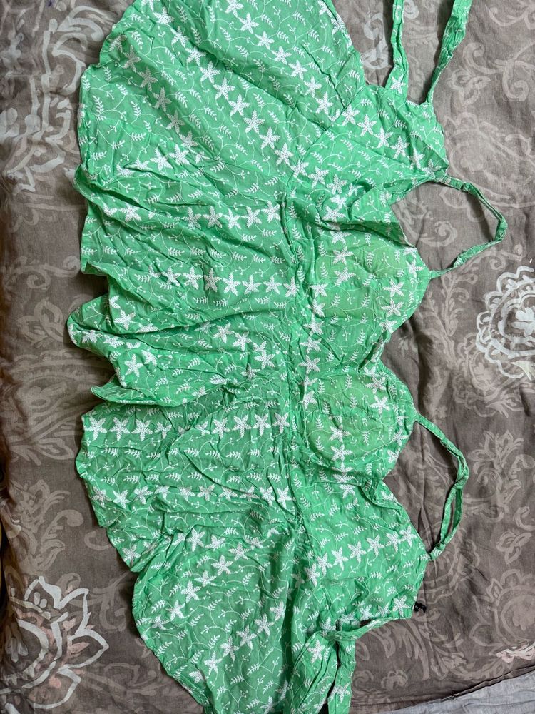 Mint Green Wrap Up Top Freesize