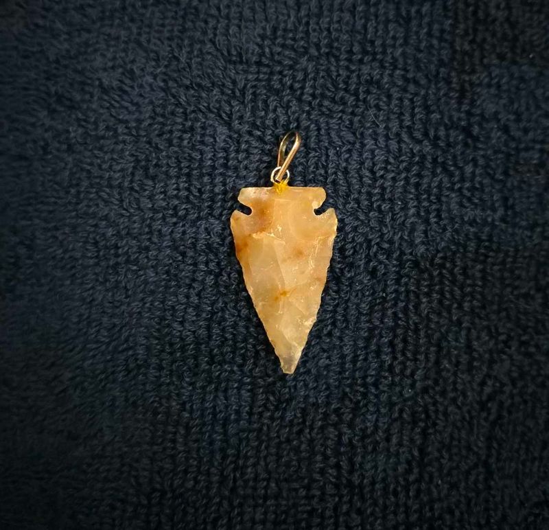 Arrow Head Natural Semi Precious Stone Pendant