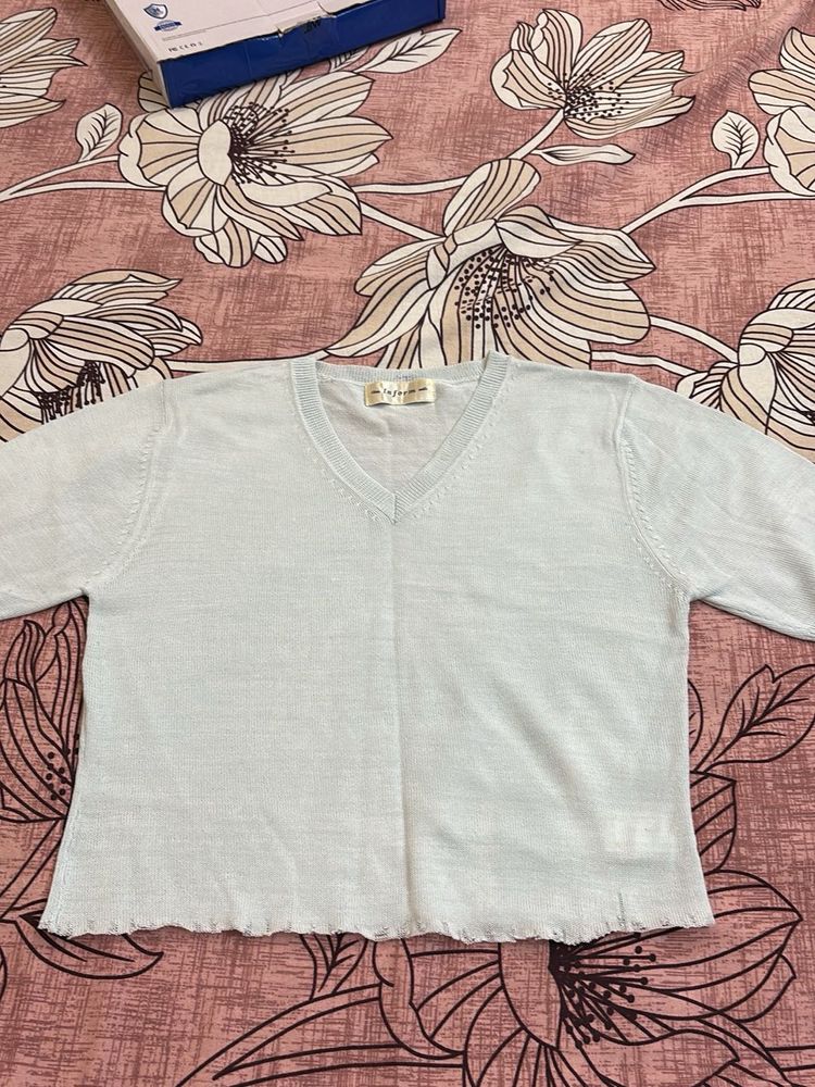 V-Neck Knit Top