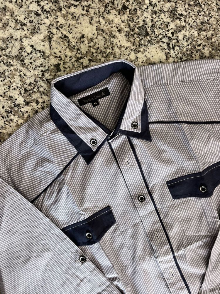 Striped Men's Western Shirt