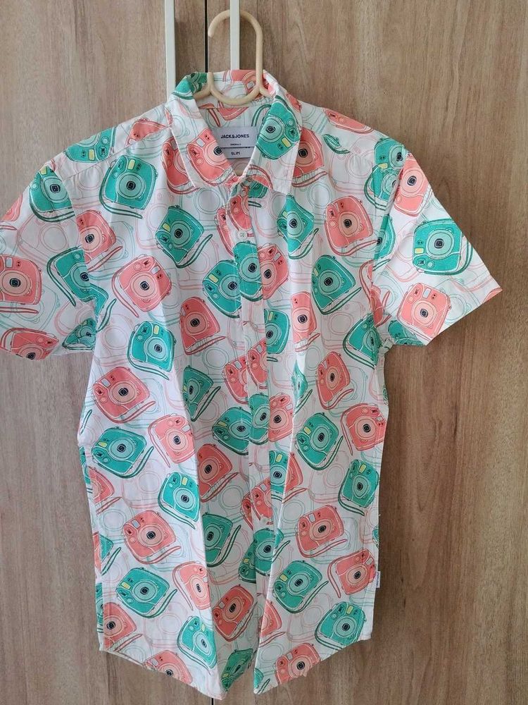 Jack &amp; Jones Camera Print Shirt