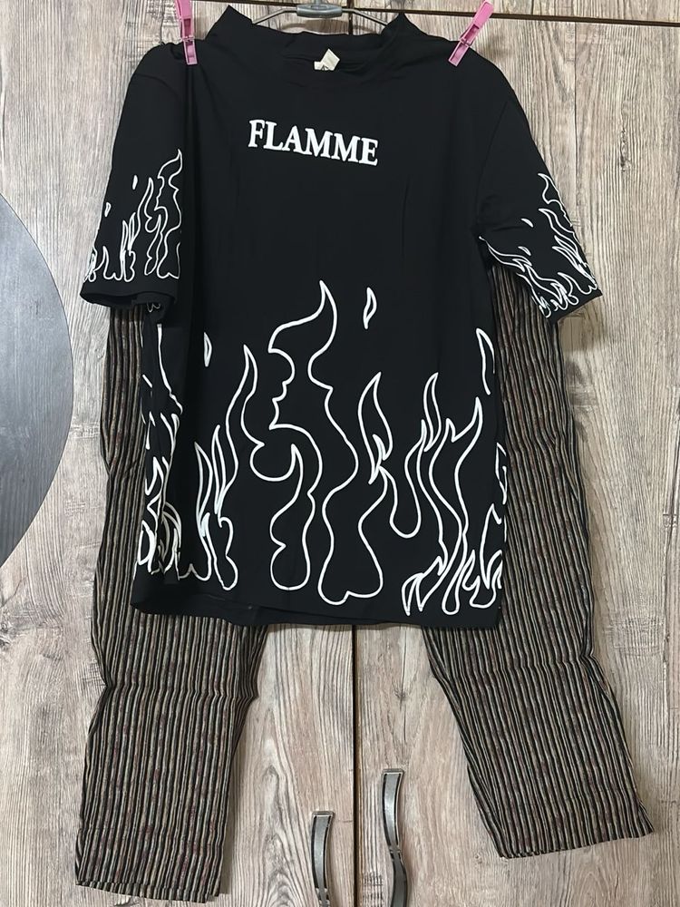 Flamme Graphic Print co-off set
