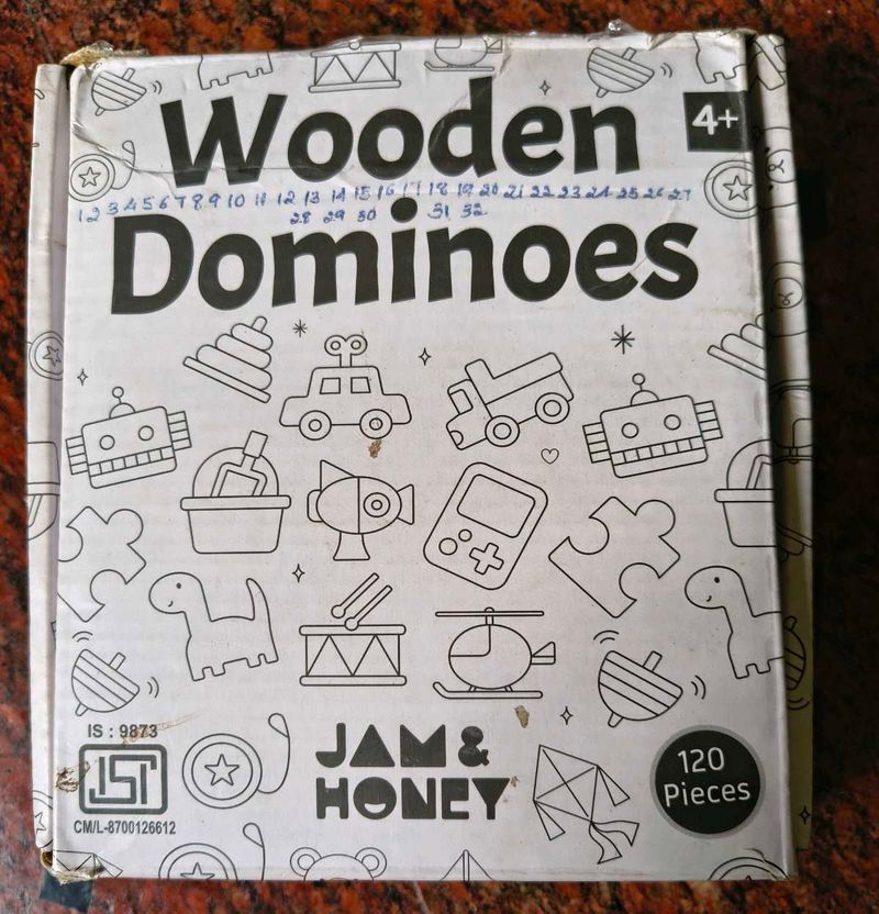 Wooden Dominoes - 120 Pieces