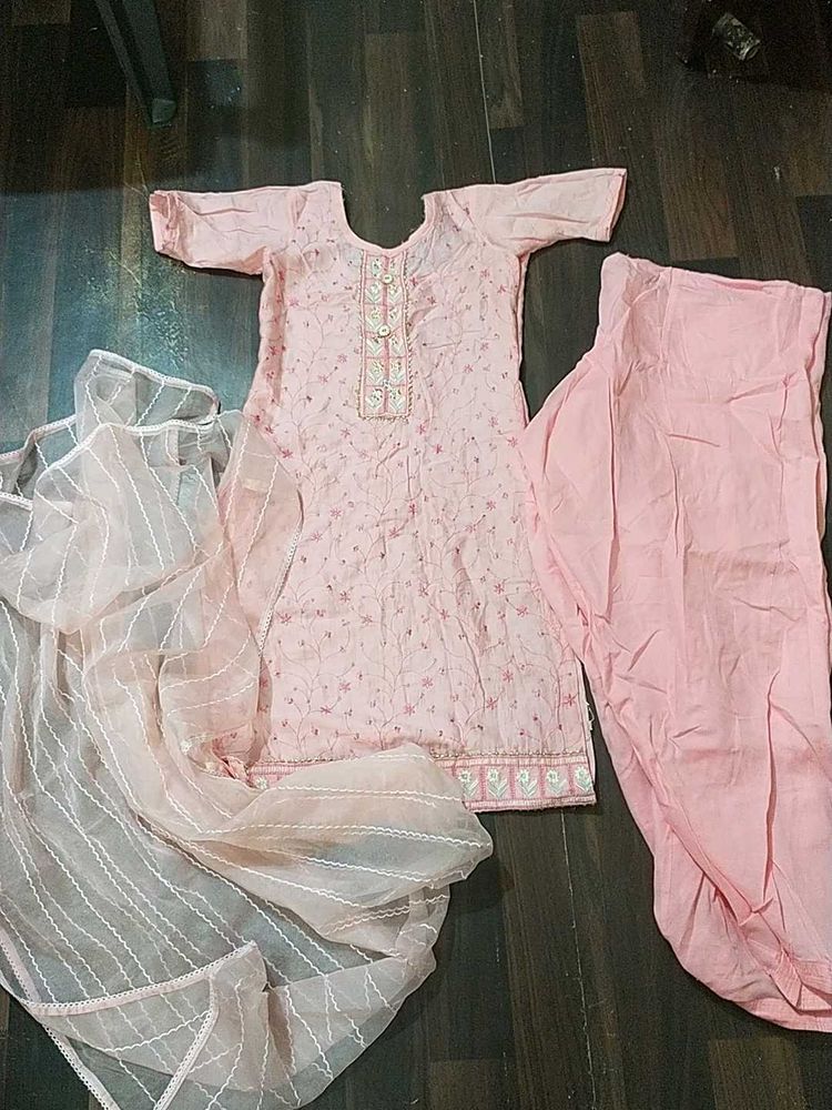 Pink Kurta Set with Dupatta