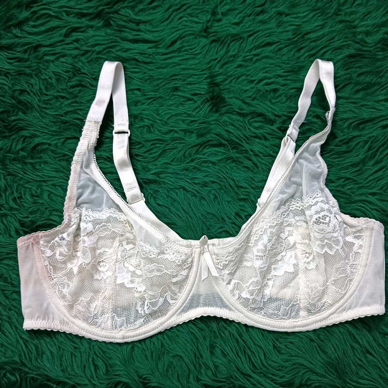 Lace 🫴🎁Trim Bra - White