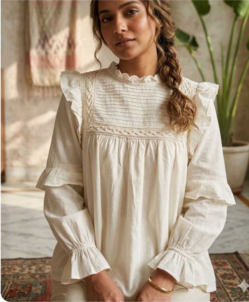 Remain Korea Cream Boho top