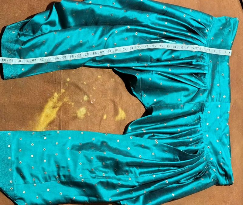 Beautiful Teal Sequined Salwar Pants