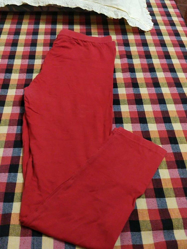 Red and white Leggings