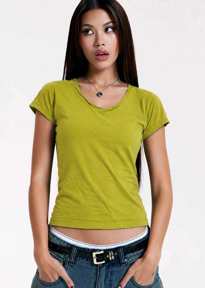 Lime Green Casual T-Shirt
