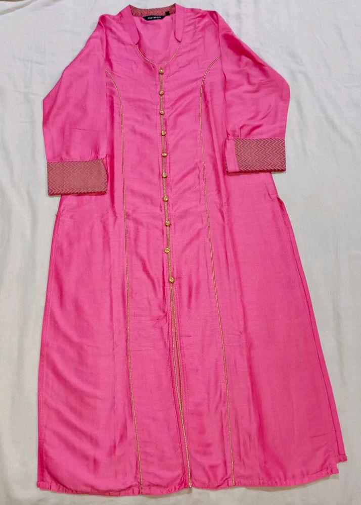 Pink Zari Kurta