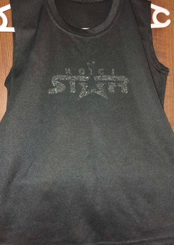 Sparkly Star Graphic Top, with jeans jacket