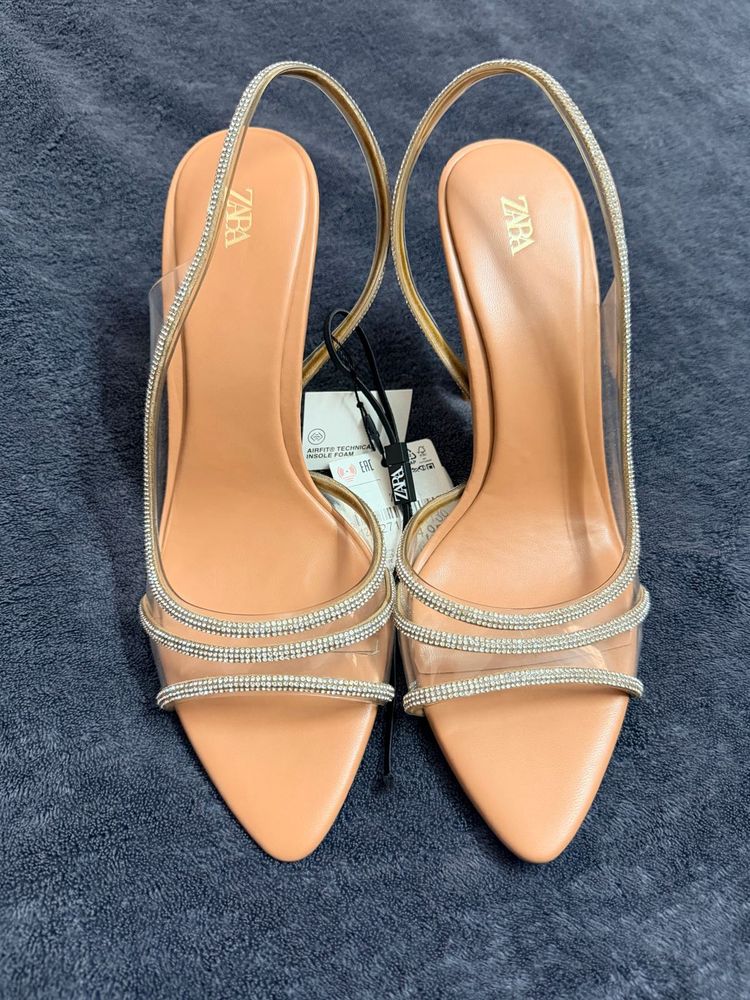 Zara Rhinestone Heels