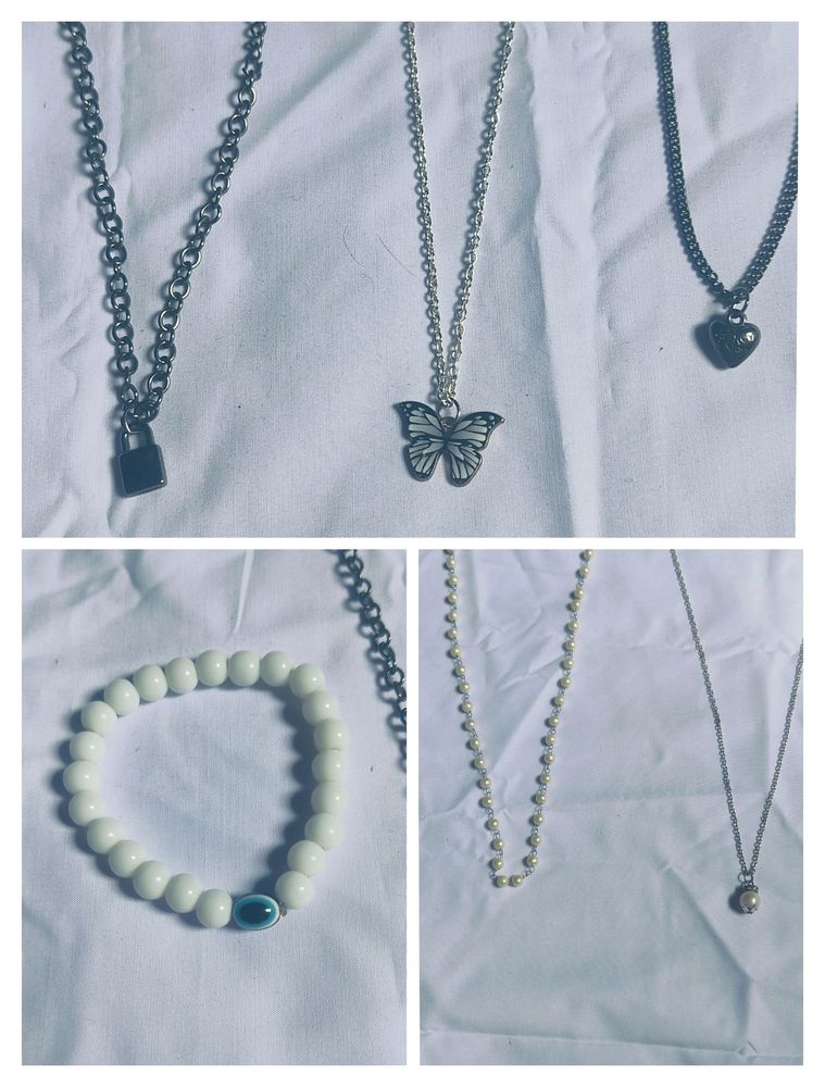 5 Necklace And 1 Bracelet