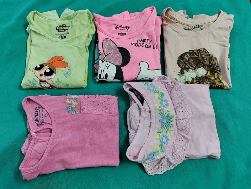Bundle of Girls' Tops (3-4 yrs)