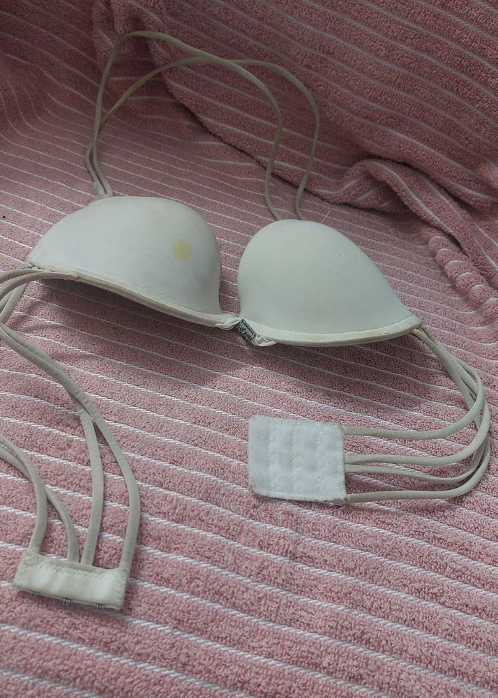 halter White Bra