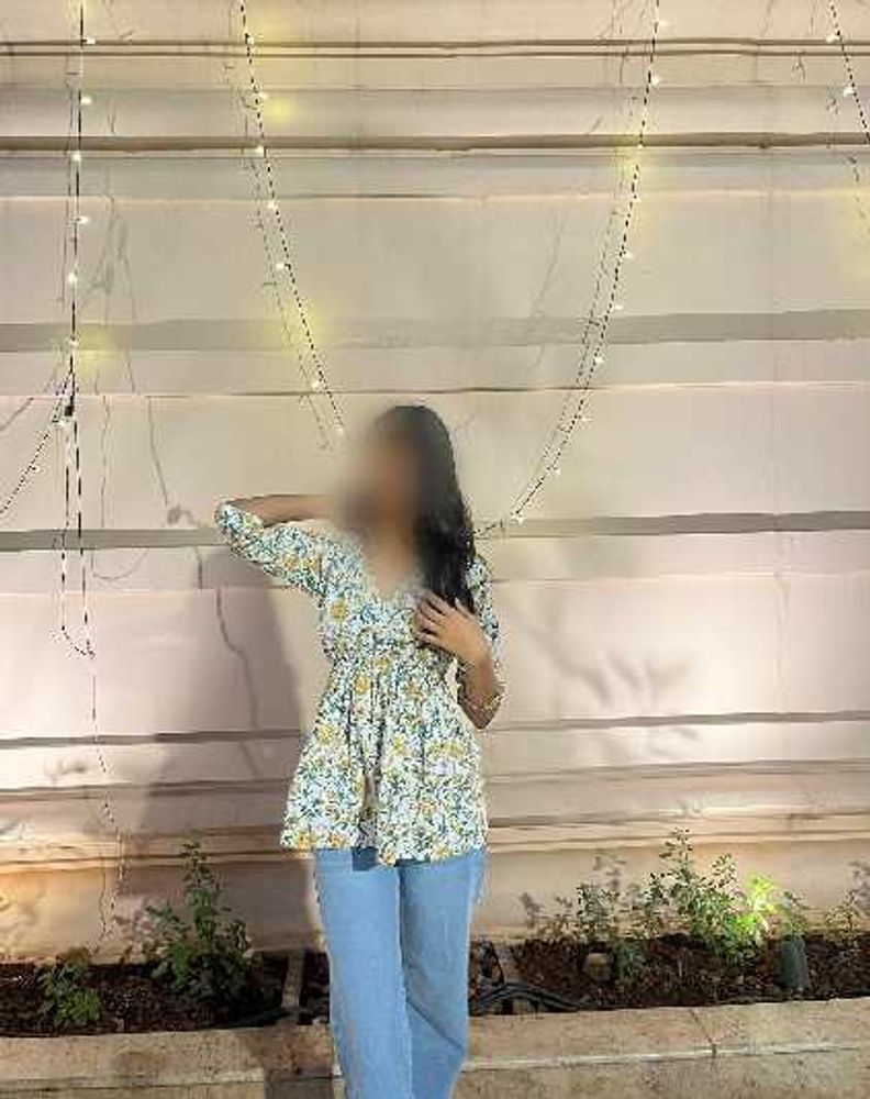 Floral Print Peplum Kurta