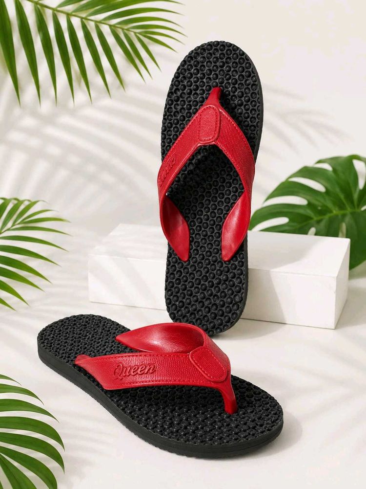 Red &amp; Black Flip-Flops