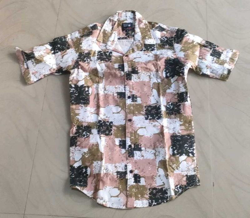 Abstract Print Casual Shirt