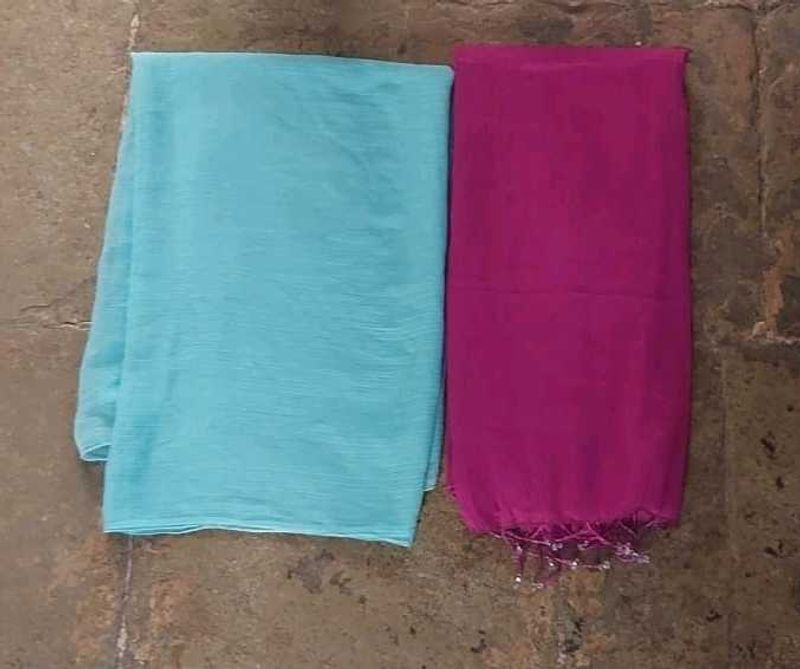Beautiful Blue &amp; Magenta Dupattas Set