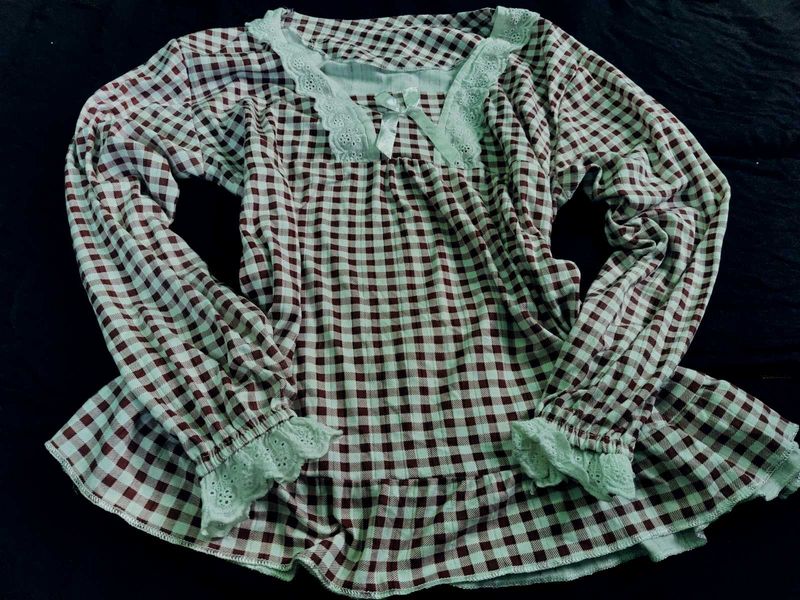 Cozy Gingham Sleep Shirt