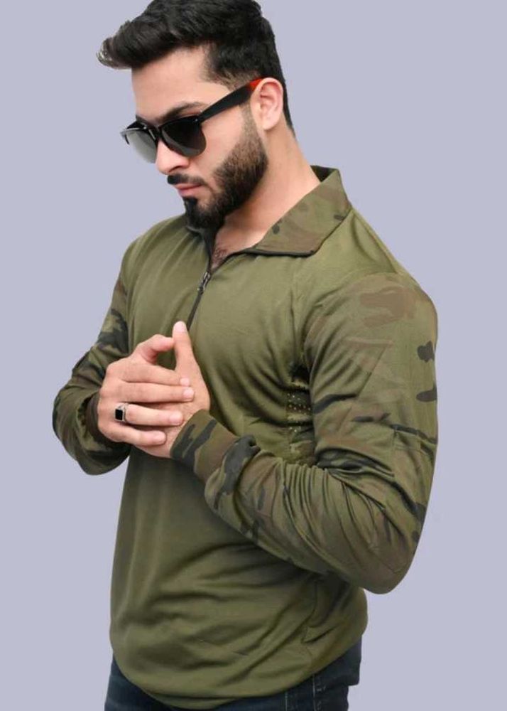 Men's Camouflage Long Sleeve Shirt (L size)