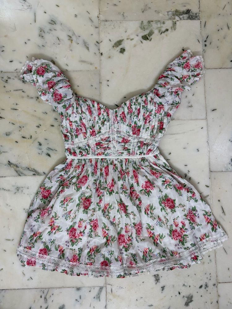 Floral Off-Shoulder Mini Dress
