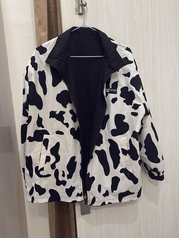 Reversible Cow Print Jacket 2in1 jaceket