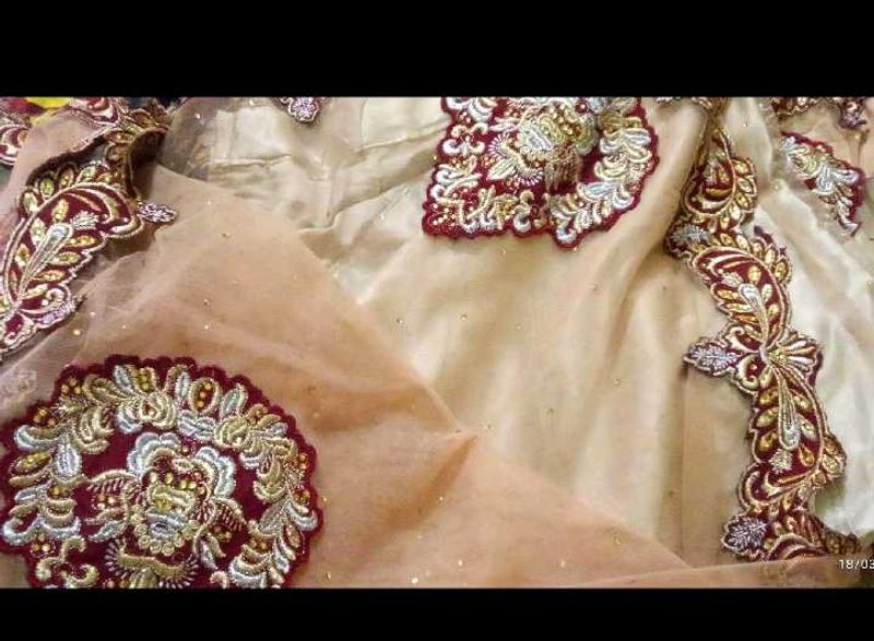 Embroidered Dress Material Saree Lehenga